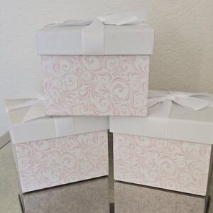 Brand New! Elegant Pink and White Gift Boxes